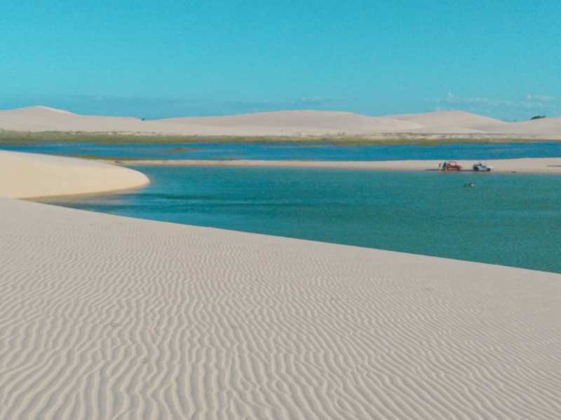 Lagoas nos lençóis formadas pelas chuvas